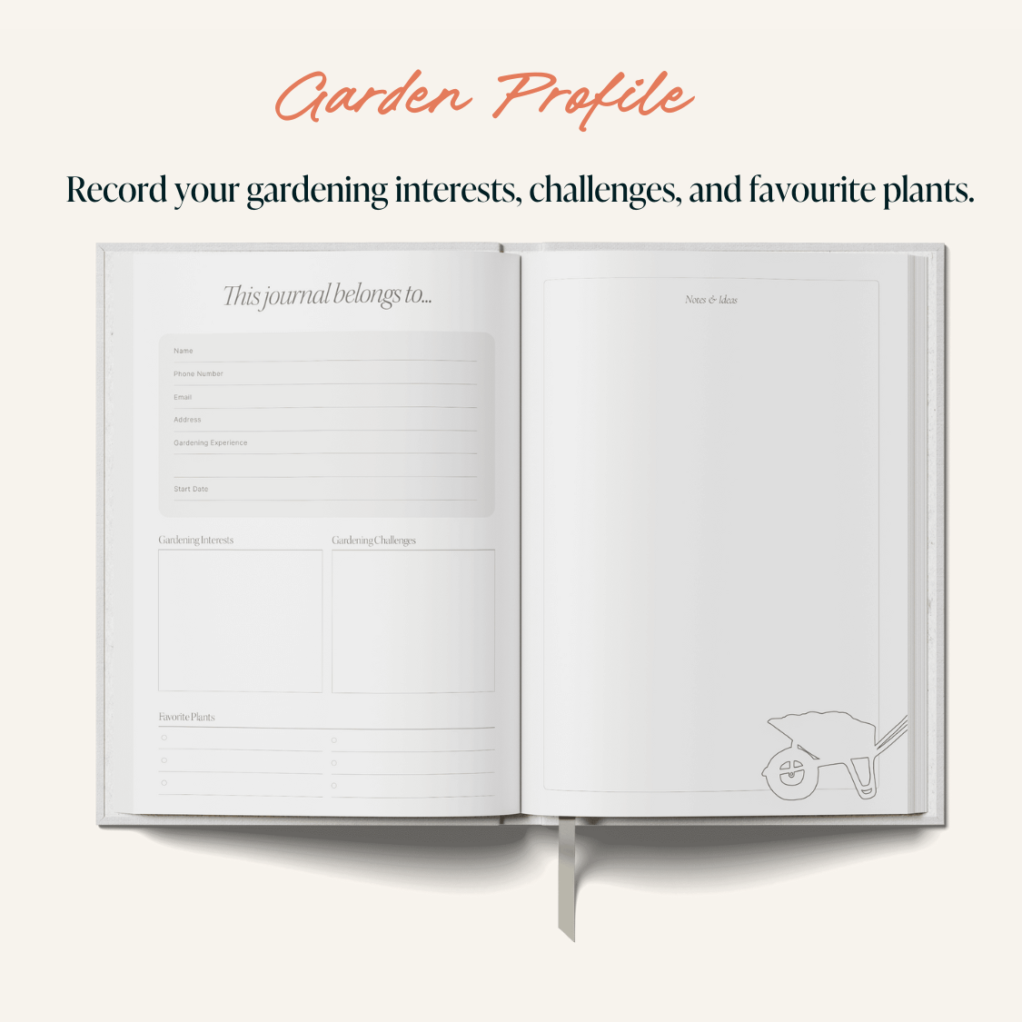 Gardening Journal (A5) - Olive Green
