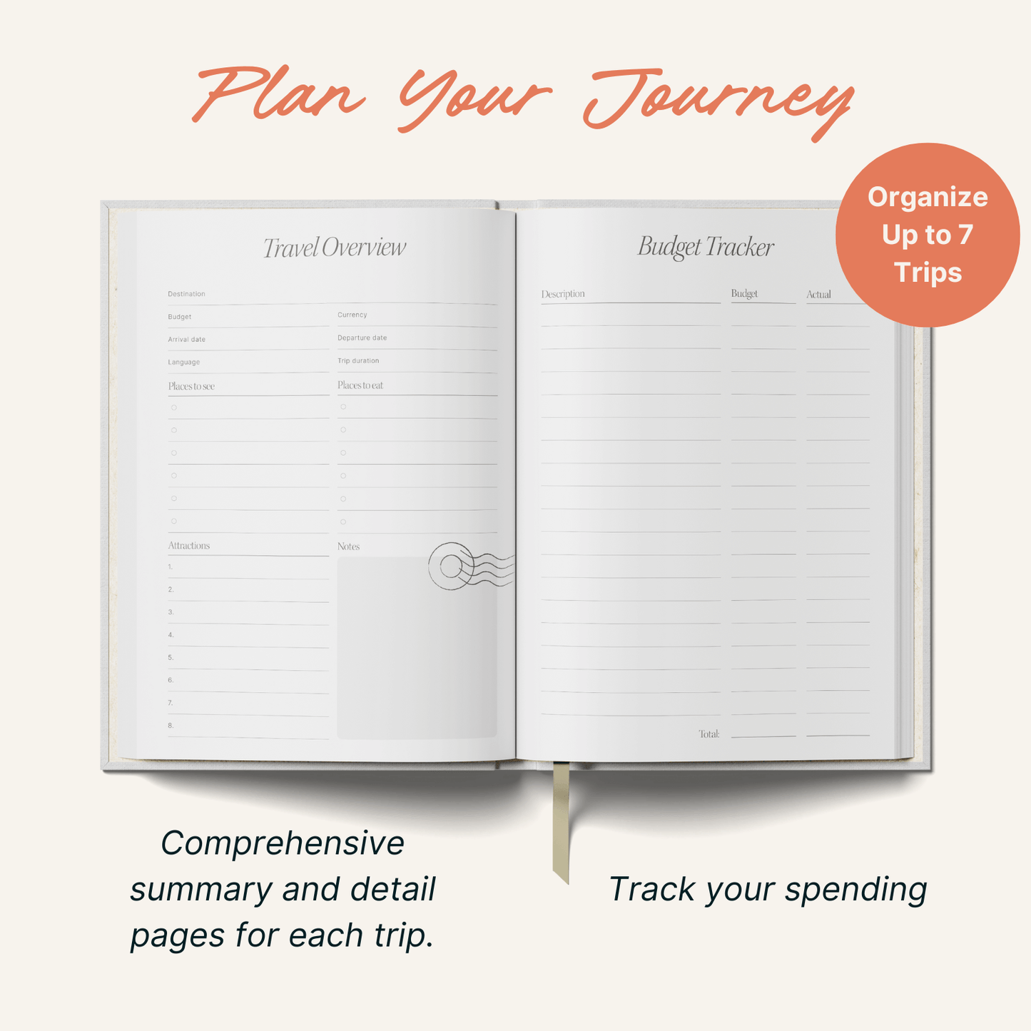 Travel Planner - A5 - Sunset Journeys