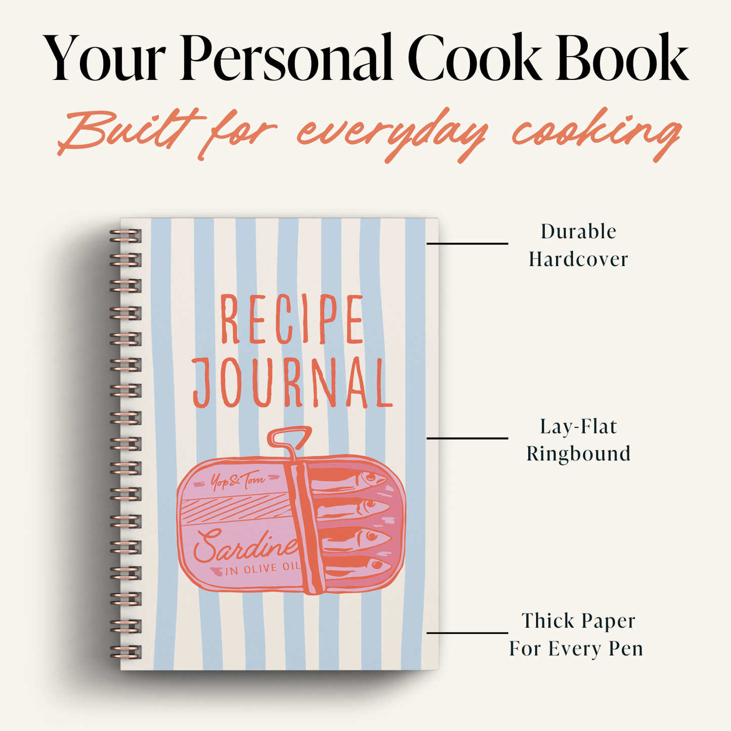 Recipe Journal (A5) - Pink Sardines