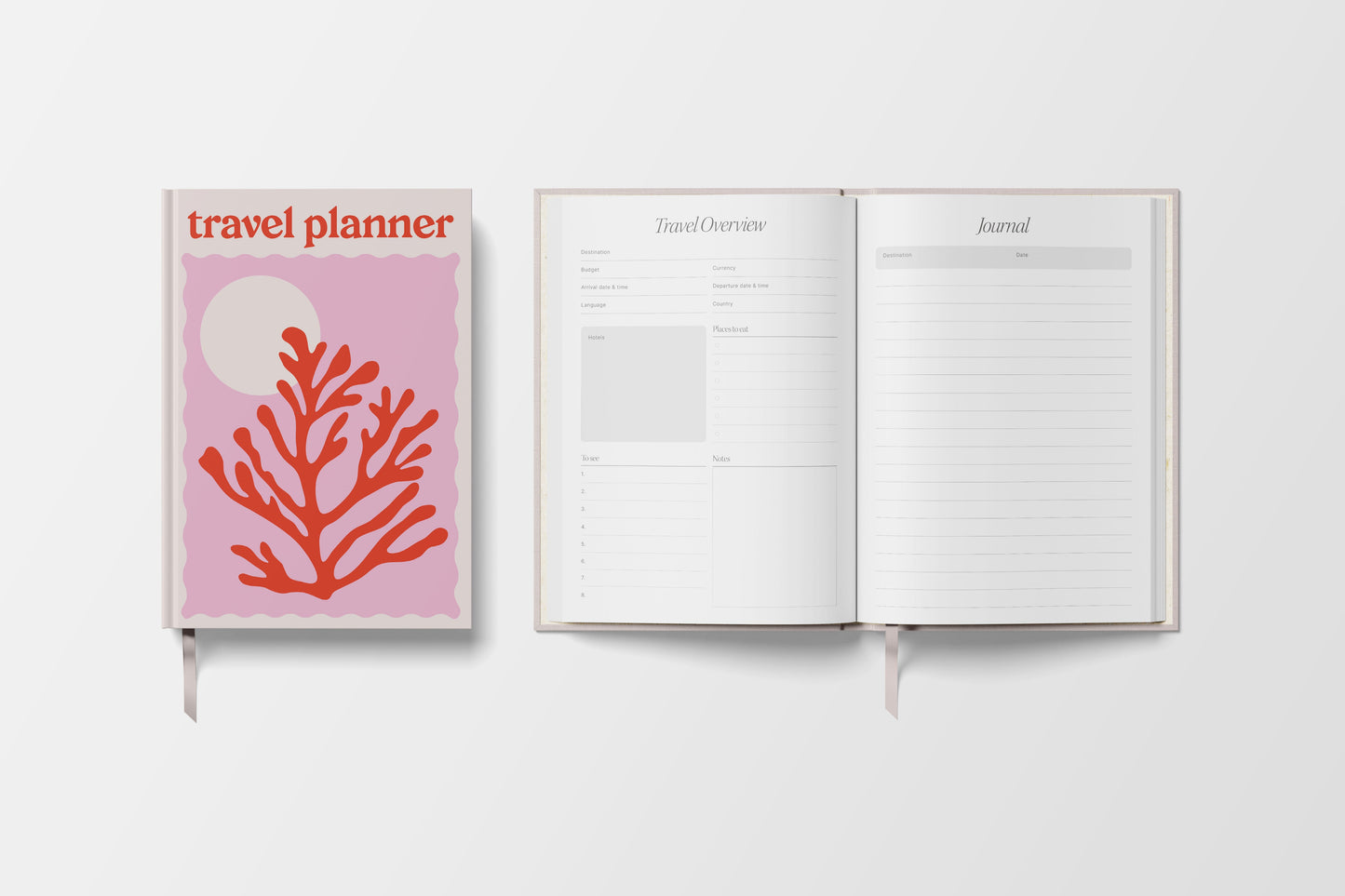 Travel Planner - A5 - Red Coral