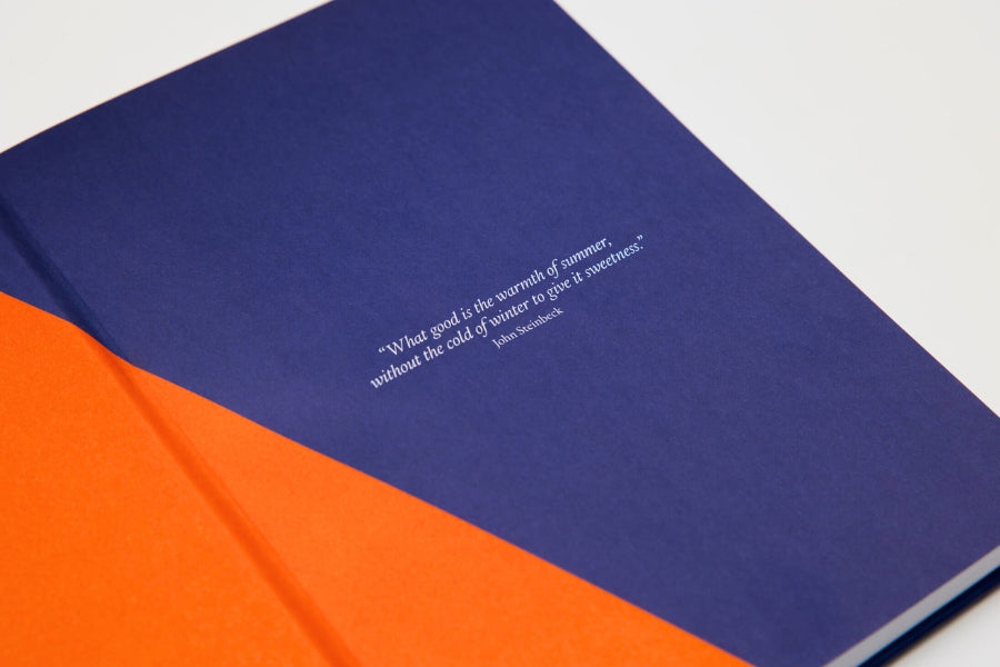 Contrast Lined Notebook (A5) - Navy & Orange