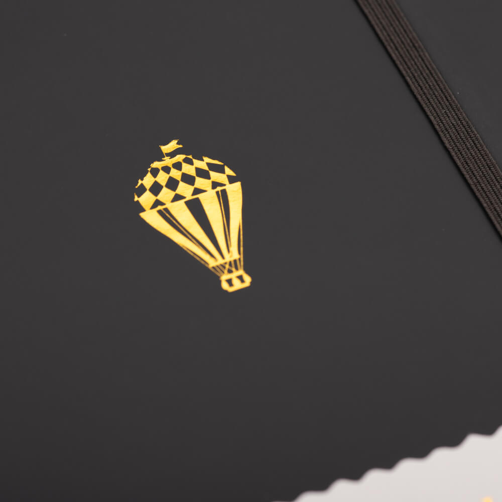 A5 Dot Grid Journal - Hot Air Balloon - Charcoal