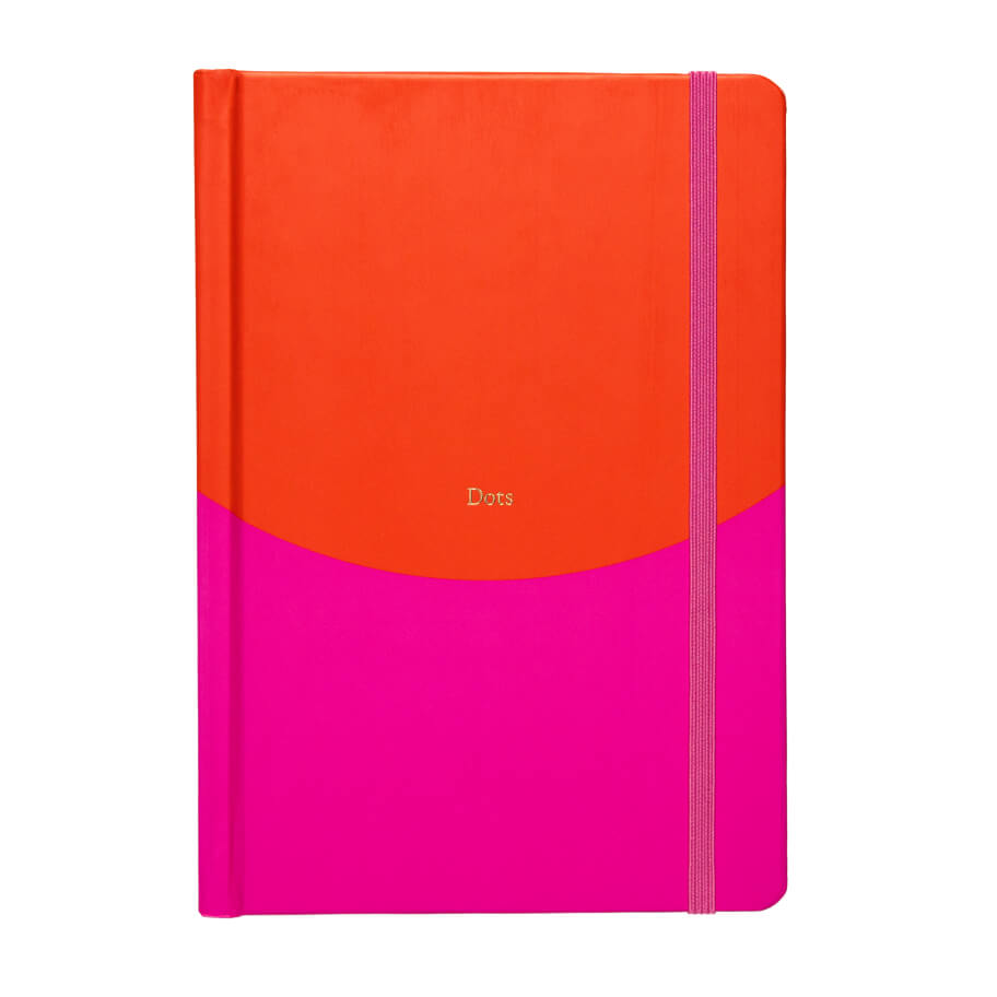 Contrast Red & Pink A5 Dotted Notebook