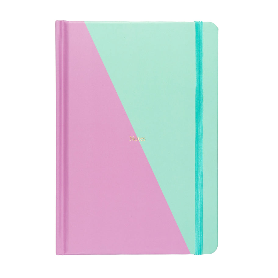 Contrast Lilac & Mint A5 Lined Notebook