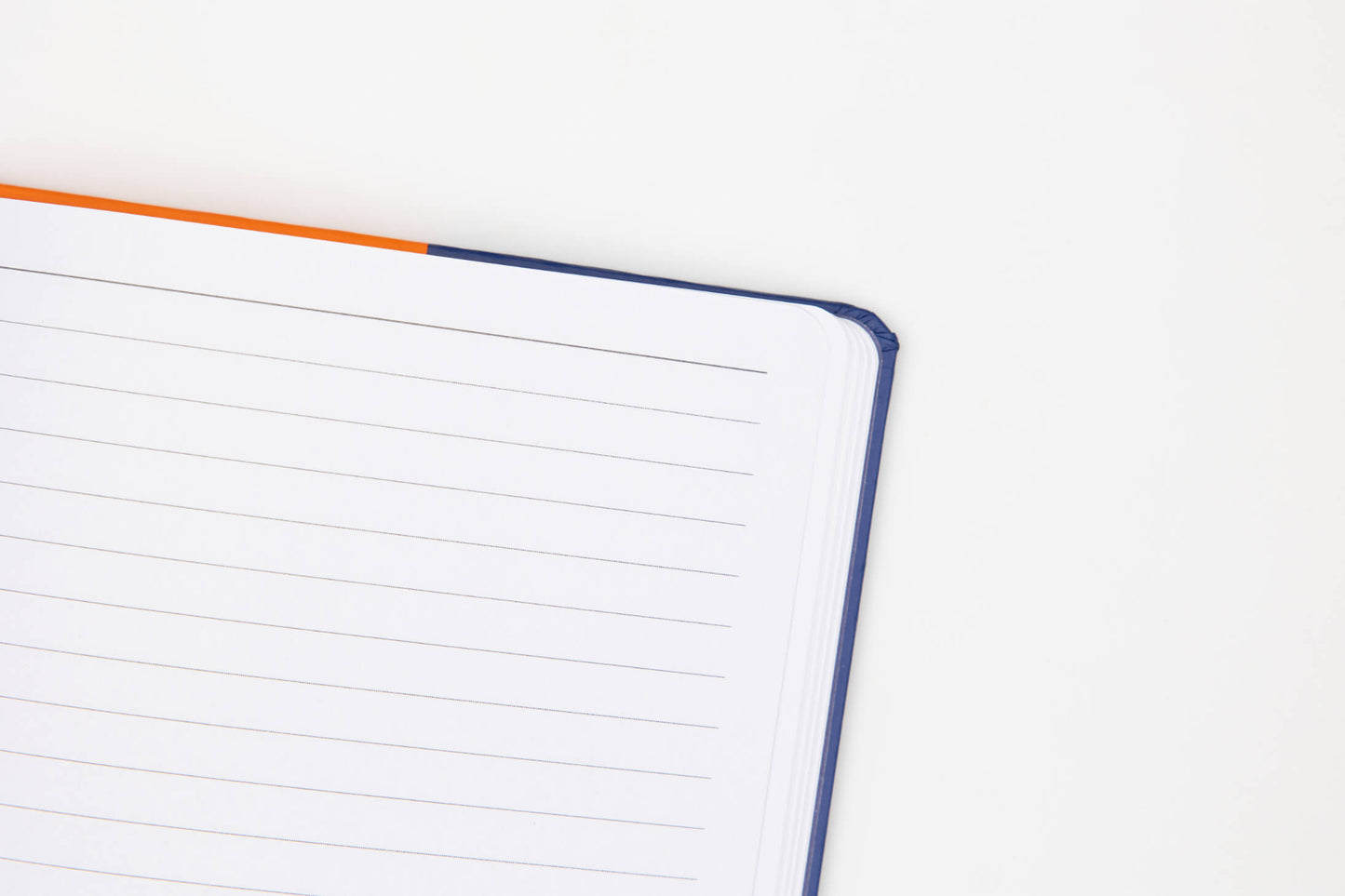 Contrast Lined Notebook (A5) - Navy & Orange