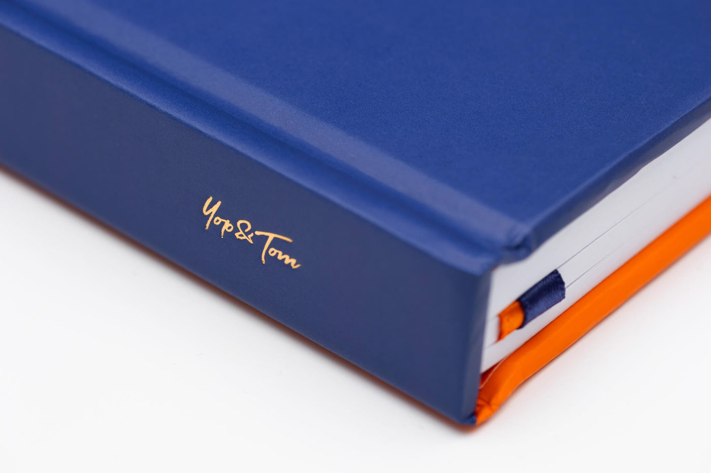 Contrast Lined Notebook (A5) - Navy & Orange