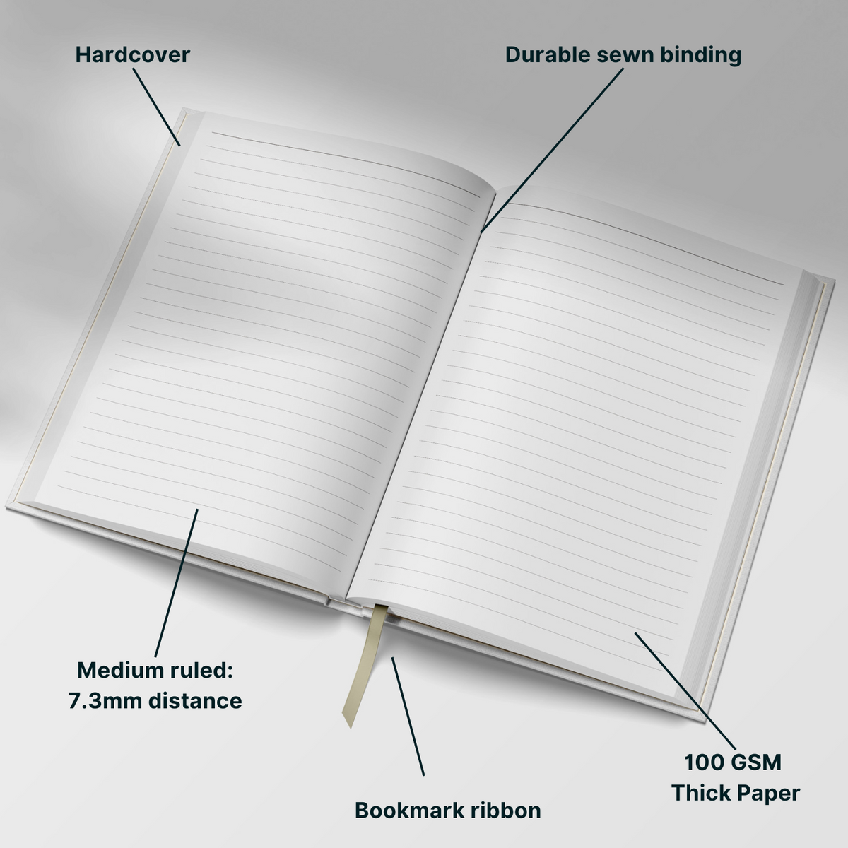 Lined Notebook (A5) - Purple Islands