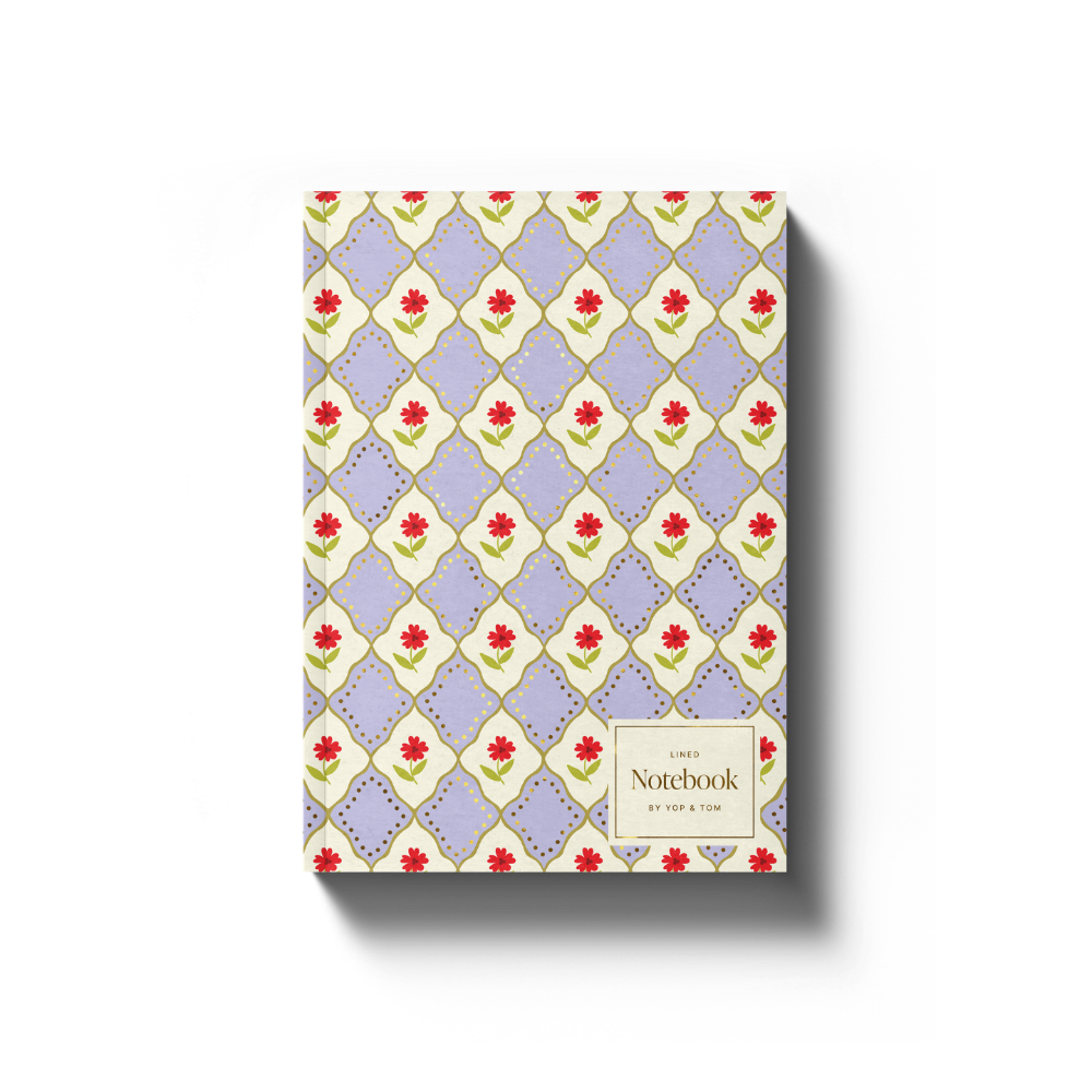 Softcover Lined Notebook - Lilac Flowers
