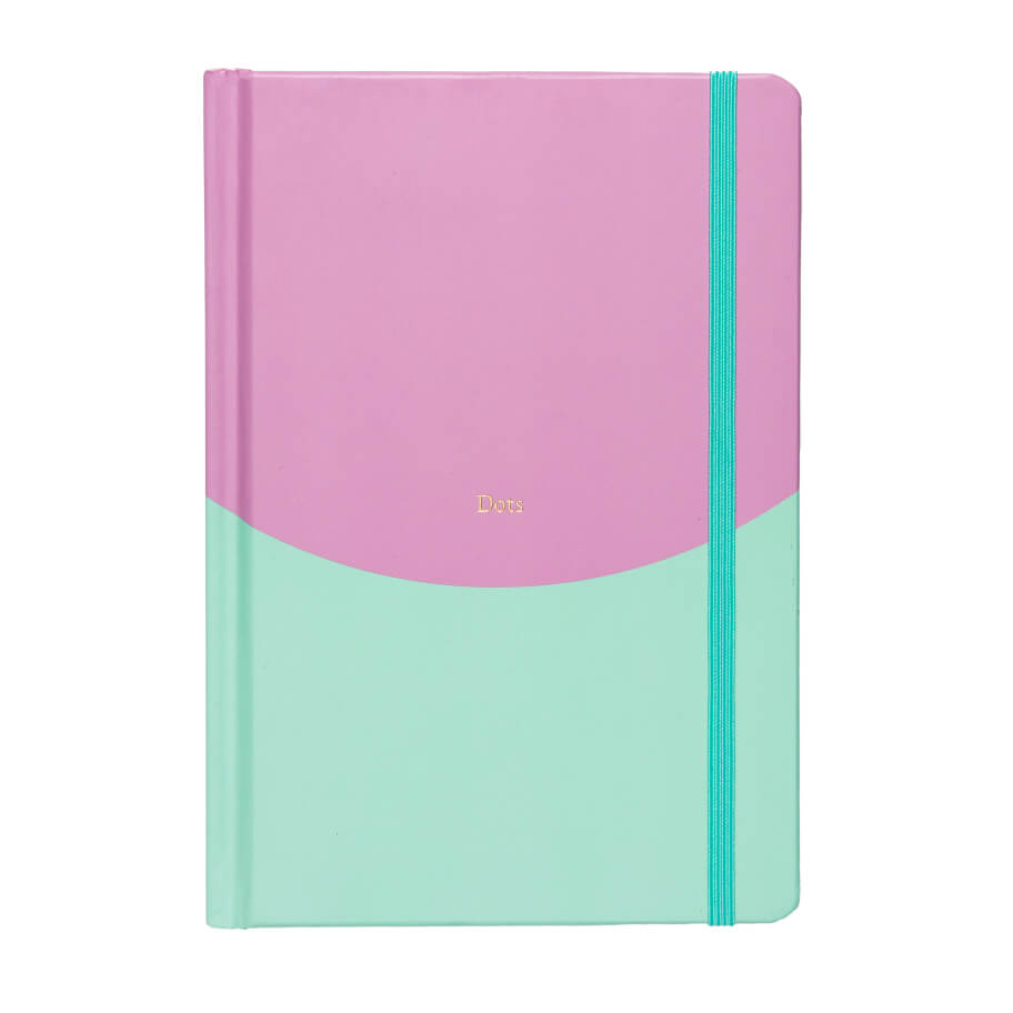 Contrast Lilac & Mint A5 Dotted Notebook