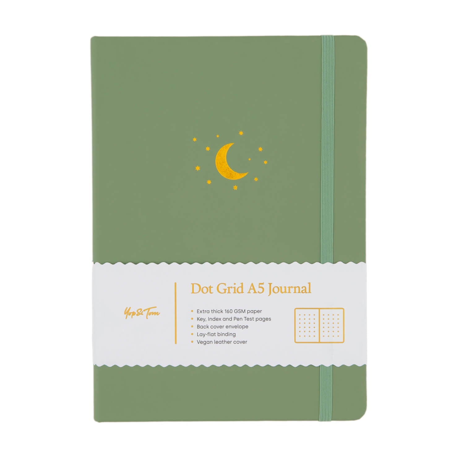 Yop & Tom A5 Dot Grid Journal - Moon and Stars – Yop & Tom USA